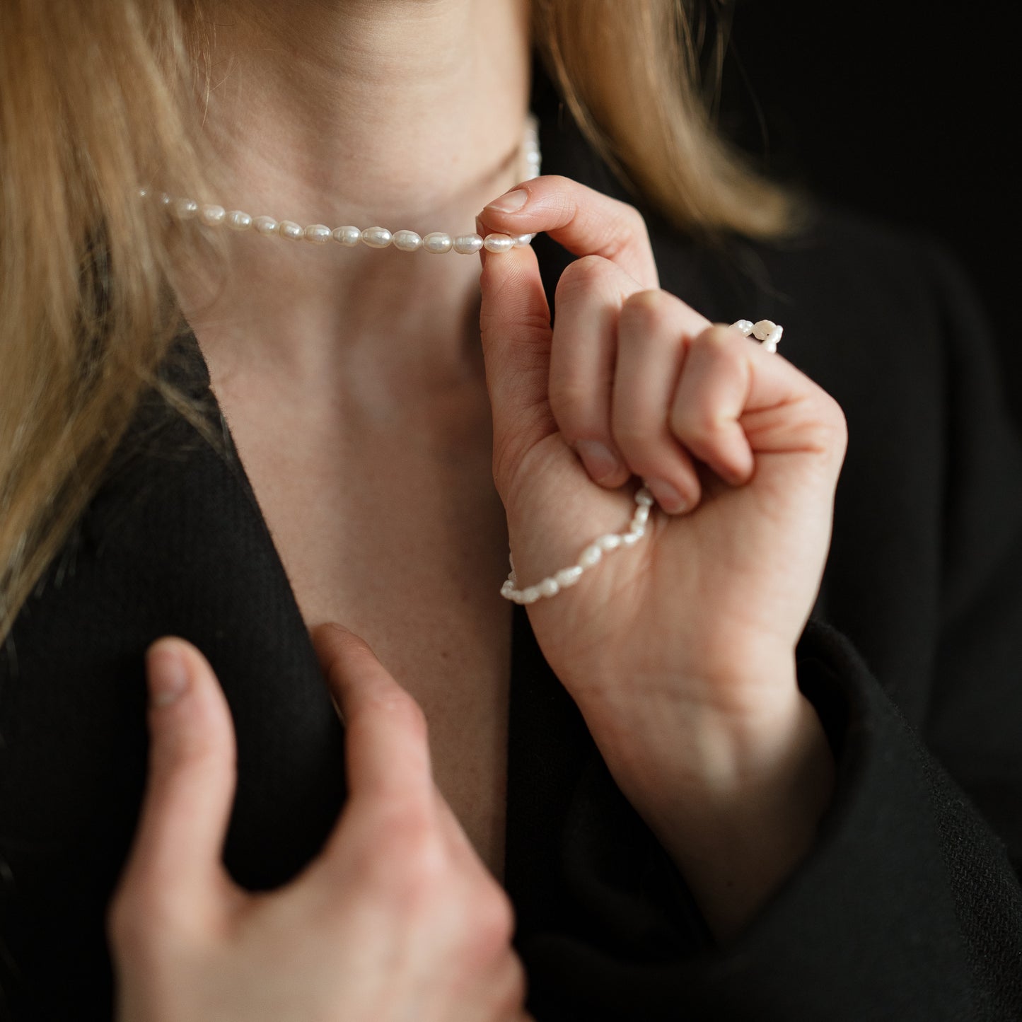 Collana Perle di Fiume Grandi