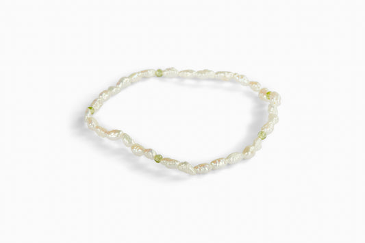 Bracciale Perle di Fiume e Peridoto