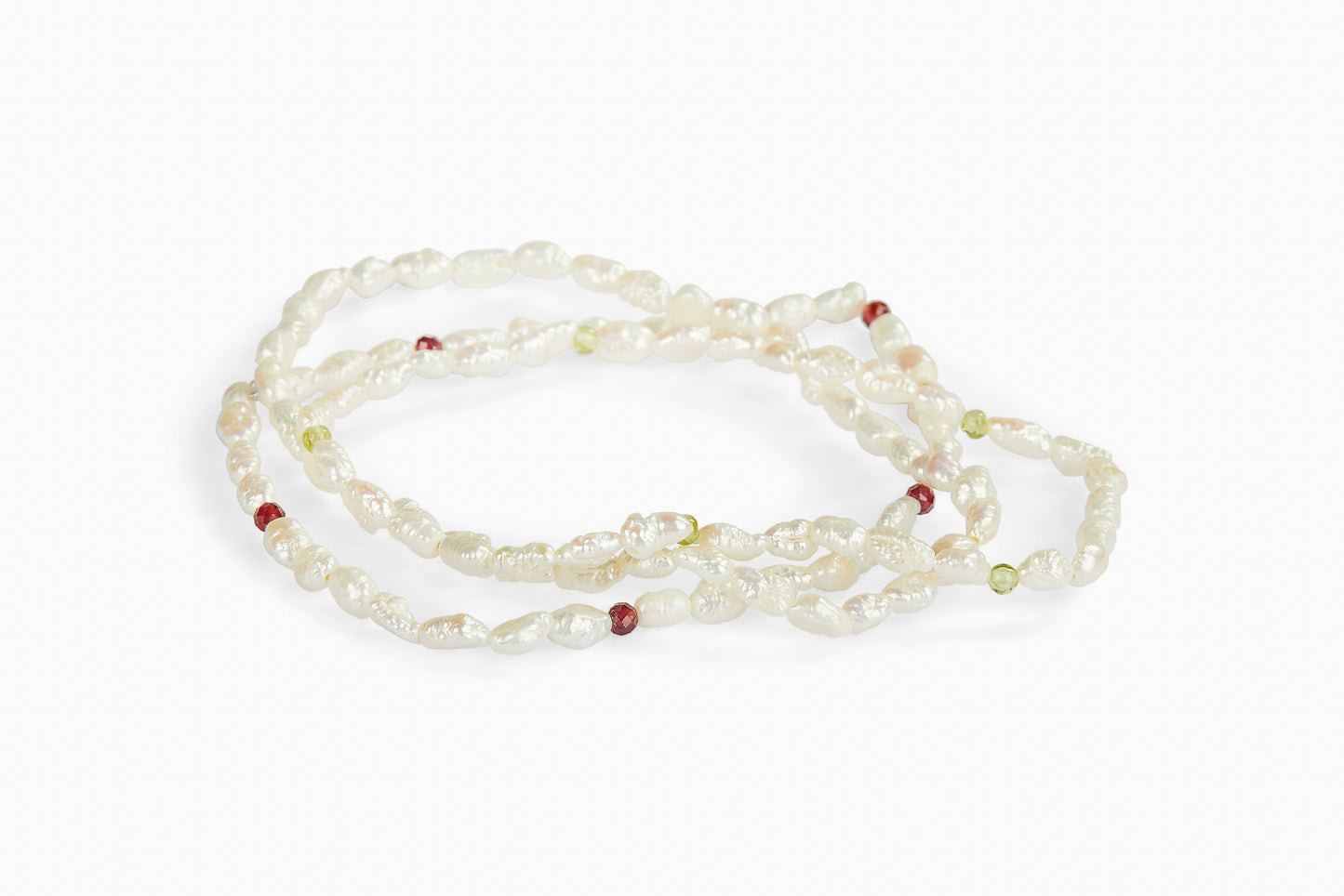 Bracciale Perle di Fiume e Peridoto