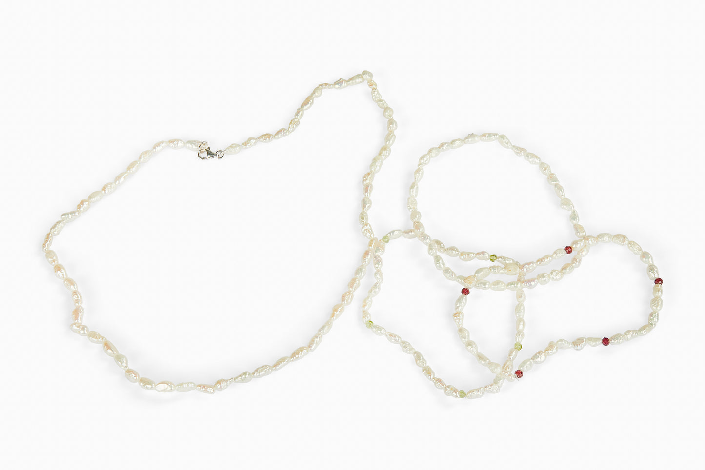 Bracciale Perle di Fiume e Peridoto
