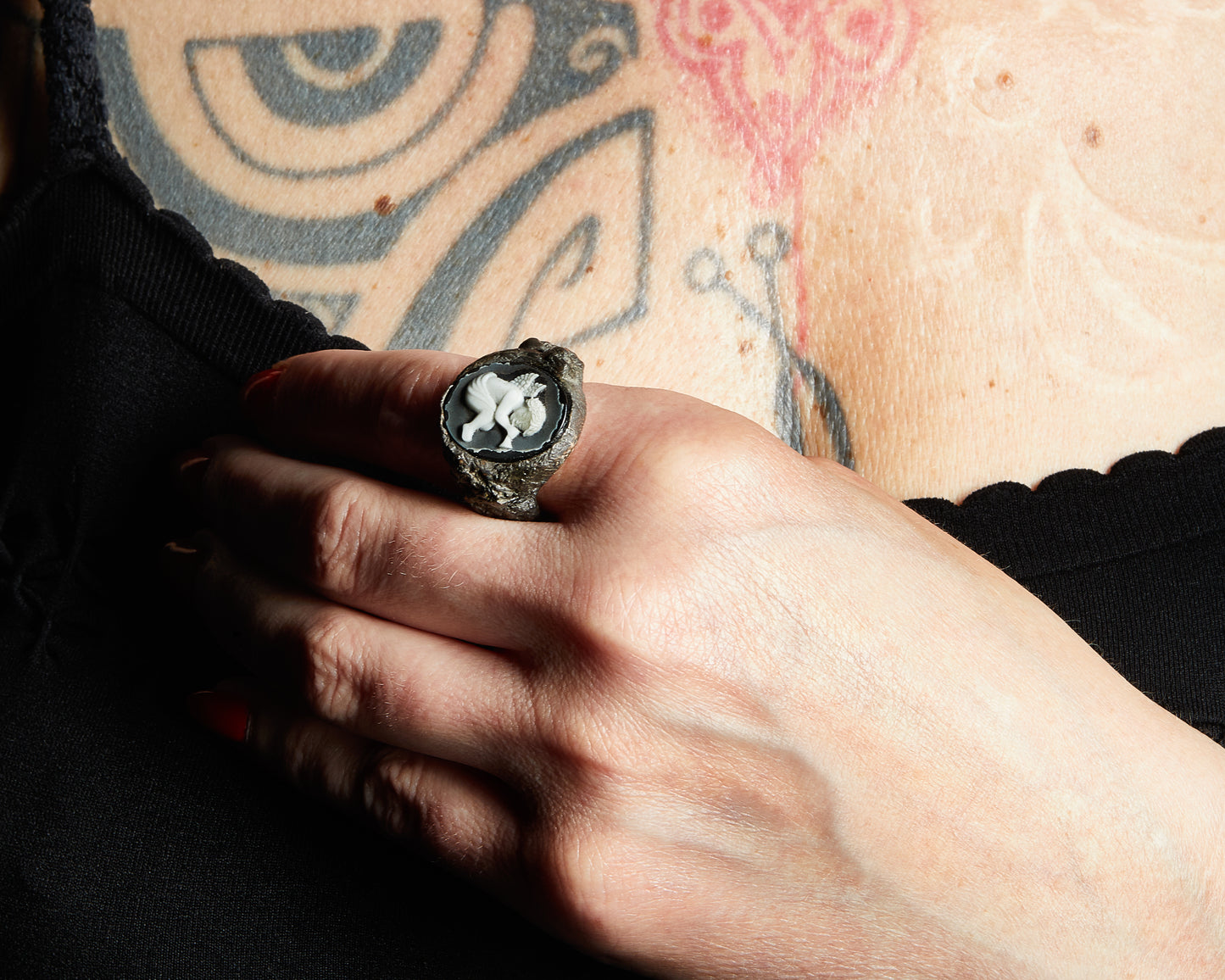 Anello con Cammeo con Angelo