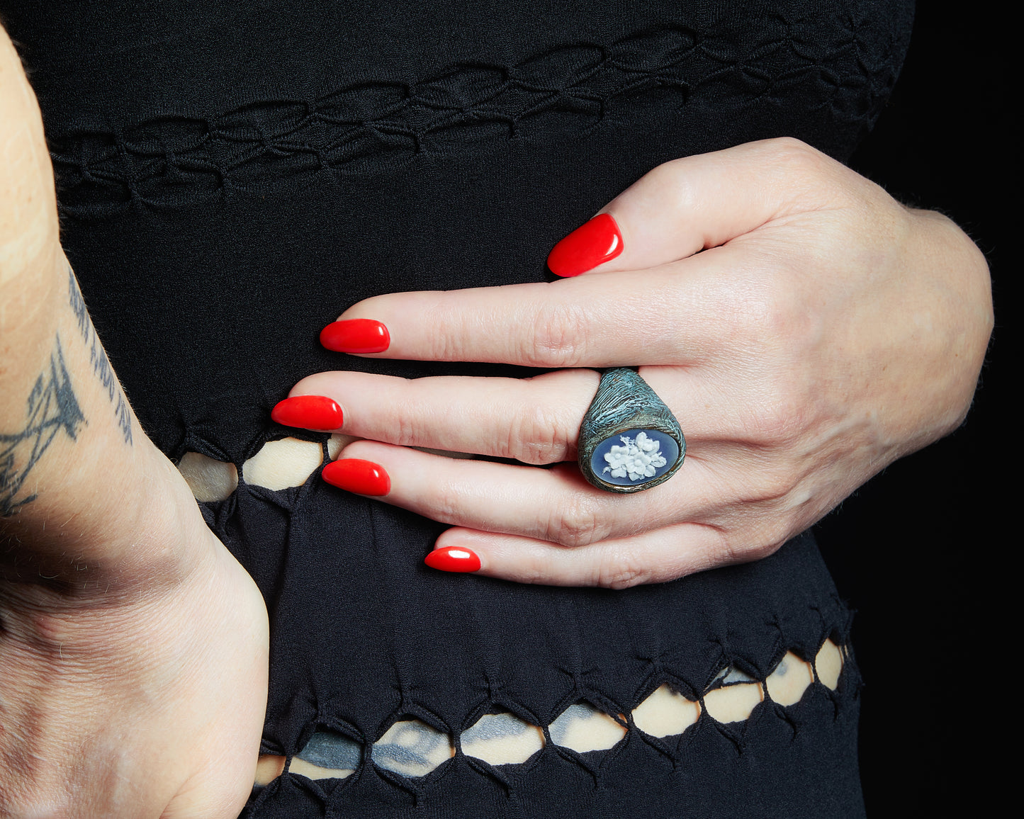 Anello con Cammeo con Fiori