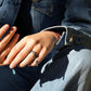 Anello Riviera o Veretta con Pietre Dure Sintetiche| Onda