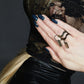Anello Trilogy con Pietre Dure Sintetiche