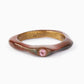 Anello Solitario in Bronzo con Granato Naturale