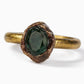 Anello Solitario in Bronzo e Ottone | Pietra Dura Sintetica | Dieci