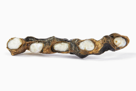 Orecchini in Bronzo e Perle di Fiume Irregolari