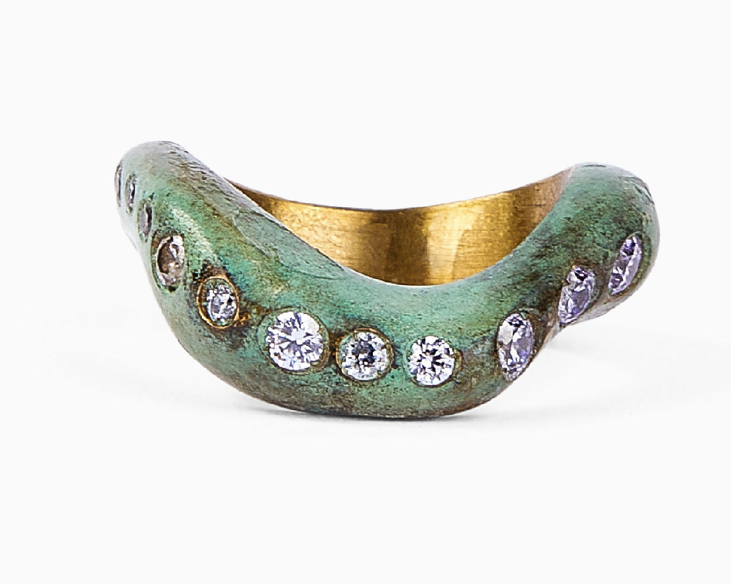 Anello Riviera o Veretta con Pietre Dure Sintetiche| Onda